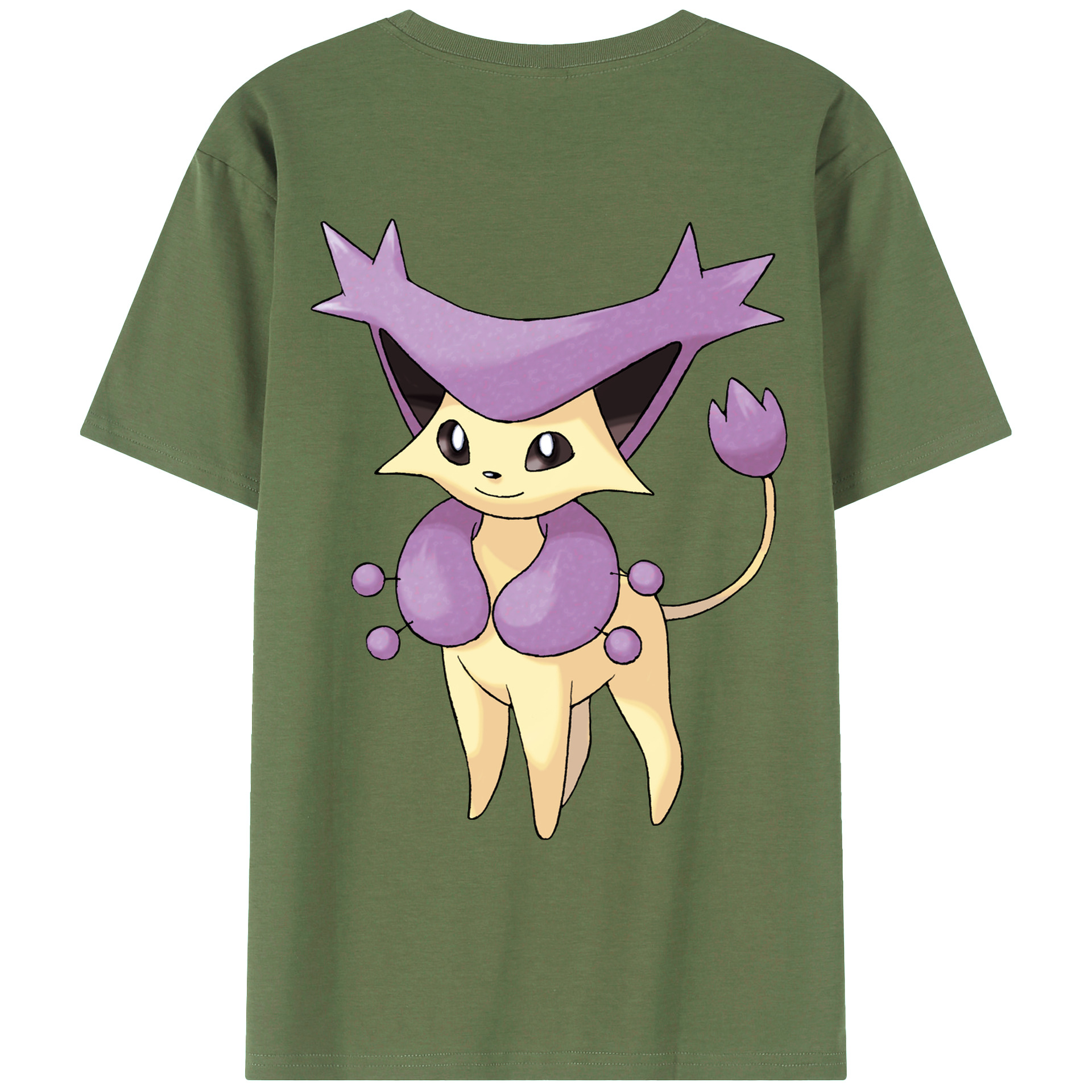 （画像用） ポケットモンスター Pokémon 綿100％ メンズ半袖Tシャツ（バックプリント） 通気性